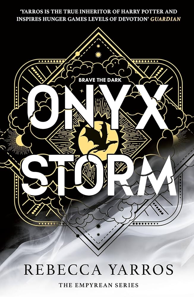 Book cover of Onyx Storm by Rebecca Yarros, fantasy romance