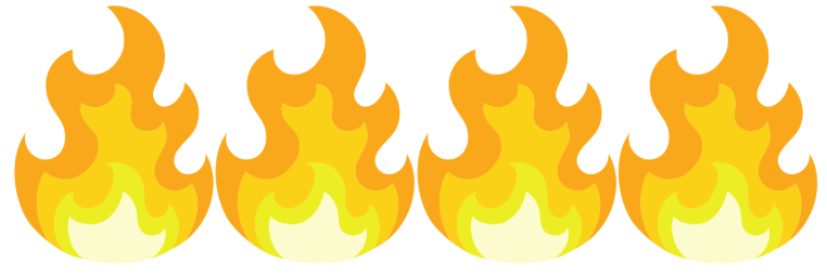 Four flames icon